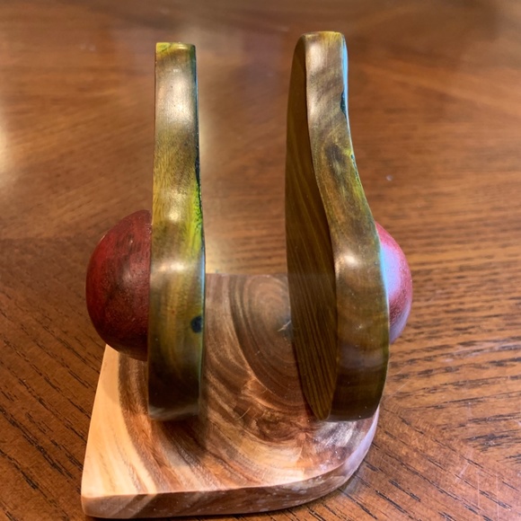 Handmade Wooden Avocados Earthy Small Napkin Holder - Picture 4 of 13